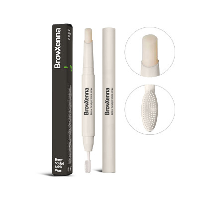 Воск-стик для укладки и ухода за бровями с щеточкой Brow Sculpt Stick Wax BrowXenna