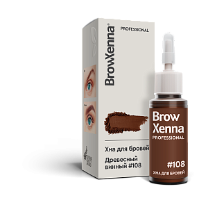 Хна для бровей BrowXenna® (флакон) | Шатен #108 Древесный винный