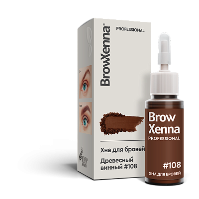 Хна для бровей BrowXenna® (флакон) | Шатен #108 Древесный винный